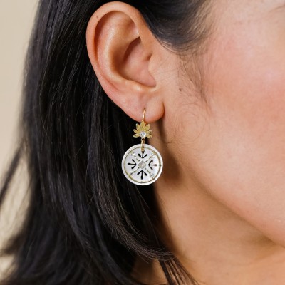 Dormeuses Fiona, Marque Franck Herval | Bijoux Totem.