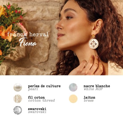 Dormeuses Fiona, Marque Franck Herval | Bijoux Totem.