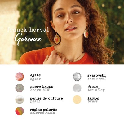 Boucles Garance, Marque Franck Herval | Bijoux Totem.