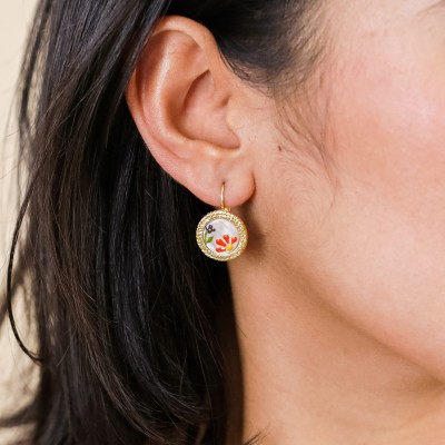 Dormeuses Rosalie, Marque Franck Herval | Bijoux Totem.