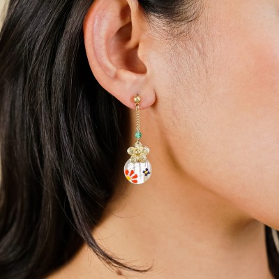 Boucles Rosalie, Marque Franck Herval | Bijoux Totem.