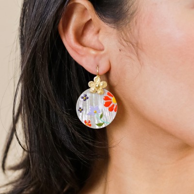 Dormeuses Rosalie, Marque Franck Herval | Bijoux Totem.