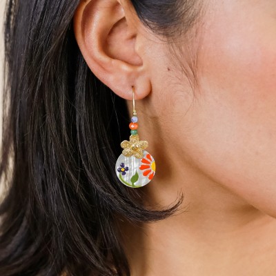 Boucles Rosalie, Marque Franck Herval | Bijoux Totem.