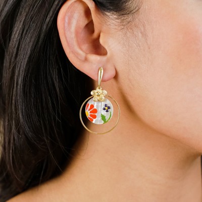 Boucles Rosalie, Marque Franck Herval | Bijoux Totem.