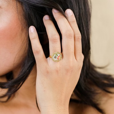 Bague ajustable Rosalie, Marque Franck Herval | Bijoux Totem