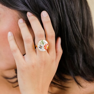 Bague ajustable Rosalie, Marque Franck Herval | Bijoux Totem