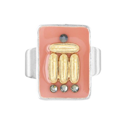Bague ajustable Ikat, Marque Taratata bijoux | Bijoux Totem.