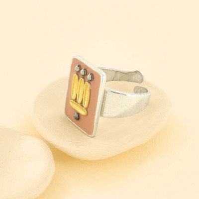 Bague ajustable Ikat, Marque Taratata bijoux | Bijoux Totem.