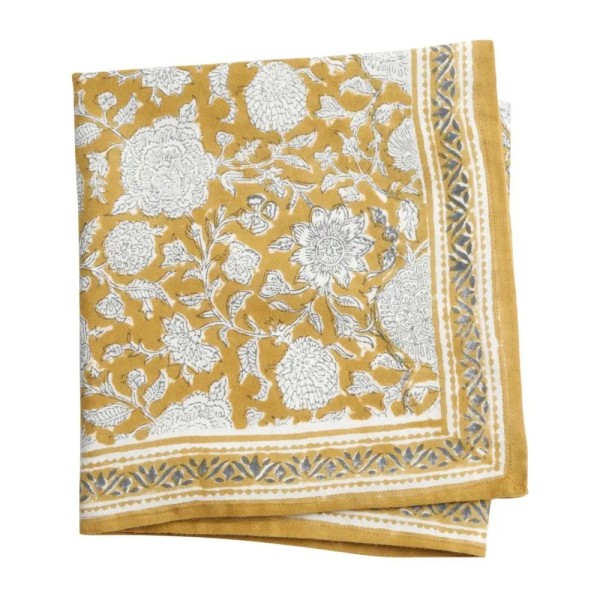 BONHEUR DU JOUR Foulard Indien Tupia Absynthe.