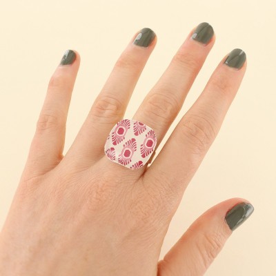 Bague ajustable Ikat, Marque Taratata bijoux | Bijoux Totem.