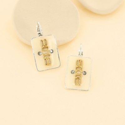 Dormeuses Ikat, Marque Taratata bijoux | Bijoux Totem