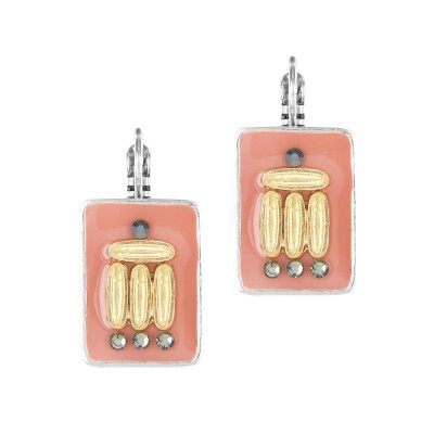 Dormeuses Ikat, Marque Taratata bijoux | Bijoux Totem