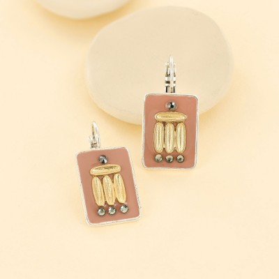 Dormeuses Ikat, Marque Taratata bijoux | Bijoux Totem