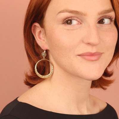 Dormeuses Ikat, Marque Taratata bijoux | Bijoux Totem
