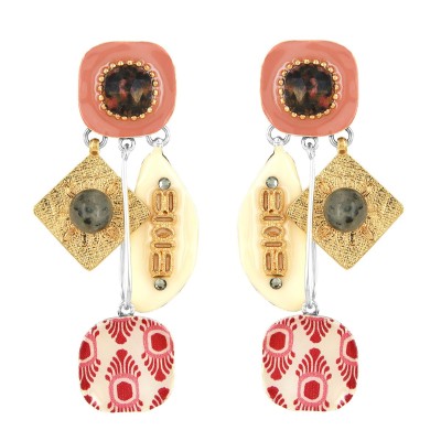 Boucles ikat, Marque Taratata bijoux | Bijoux Totem