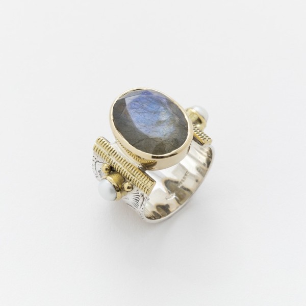 CANYON France Bague Argent & Labradorite.