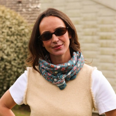 Foulard Bombay Bleu, Marque SO FAMILY | Bijoux Totem.