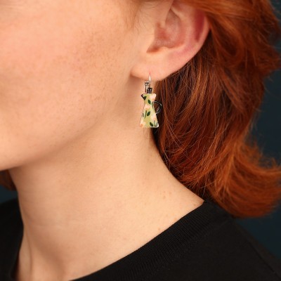 Dormeuses Chicorée, Marque Taratata bijoux | Bijoux Totem