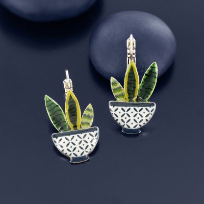 Dormeuses Chicorée, Marque Taratata bijoux | Bijoux Totem