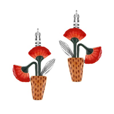 Dormeuses Chicorée, Marque Taratata bijoux | Bijoux Totem