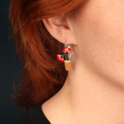 Dormeuses Chicorée, Marque Taratata bijoux | Bijoux Totem