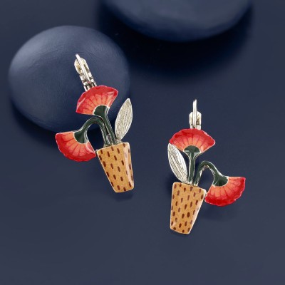 Dormeuses Chicorée, Marque Taratata bijoux | Bijoux Totem