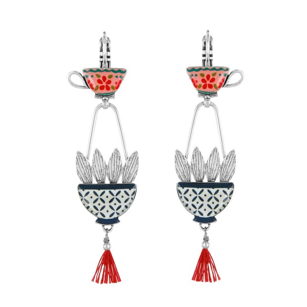TARATATA bijoux Boucles d’oreilles Dormeuses Chicorée.