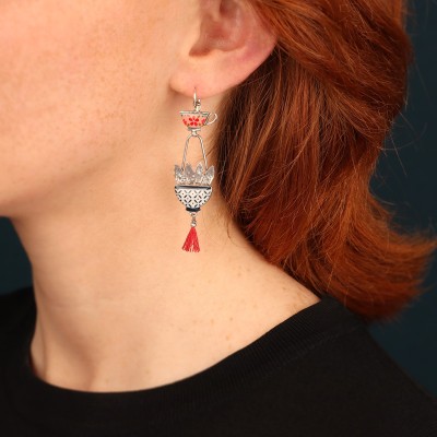 Dormeuses Chicorée, Marque Taratata bijoux | Bijoux Totem