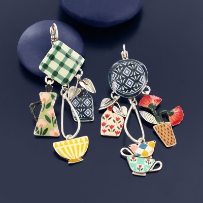 Dormeuses Chicorée, Marque Taratata bijoux | Bijoux Totem