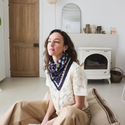 Foulard Kota Marine, Marque SO FAMILY | Bijoux Totem.