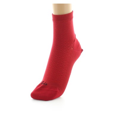 PERRIN - Socquettes Femme en Soie Naturelle - Rouge