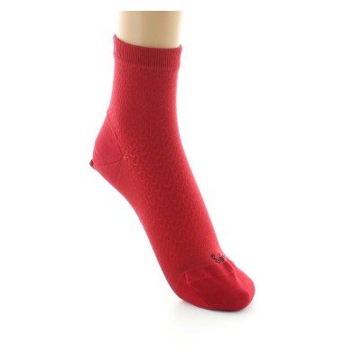 PERRIN - Socquettes Femme en Soie Naturelle - Rouge