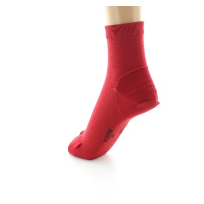PERRIN - Socquettes Femme en Soie Naturelle - Rouge