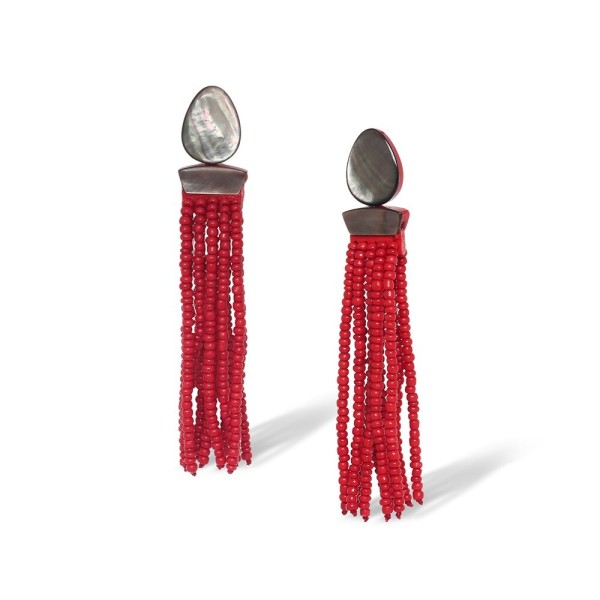 NATURE bijoux Boucles d'oreilles Poussoir Rouges Sumida.
