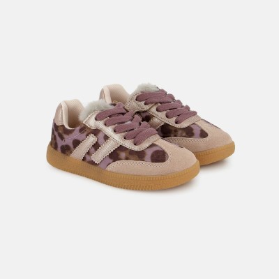 SHOOPOM - Baskets à lacets Yuzu - Léopard Violet