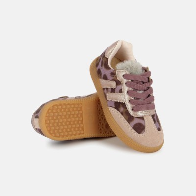 SHOOPOM - Baskets à lacets Yuzu - Léopard Violet