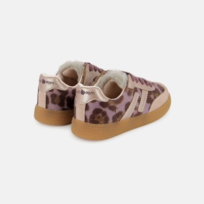 SHOOPOM - Baskets à lacets Yuzu - Léopard Violet