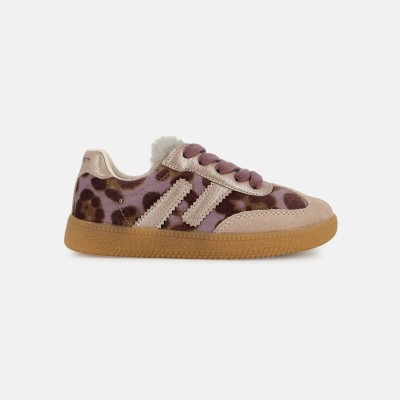 SHOOPOM - Baskets à lacets Yuzu - Léopard Violet