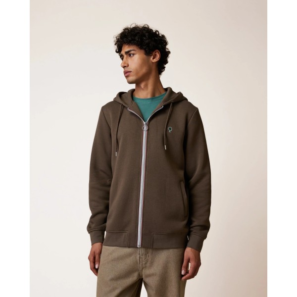 FAGUO - Sweat zippé Mesnil - Marron