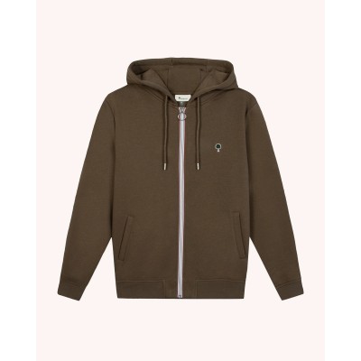FAGUO - Sweat zippé Mesnil - Marron