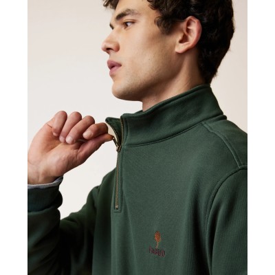 FAGUO - Sweat zippé Amboise - Kaki