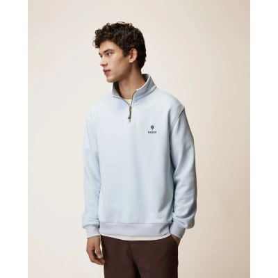 FAGUO - Sweat zippé Amboise - Bleu clair