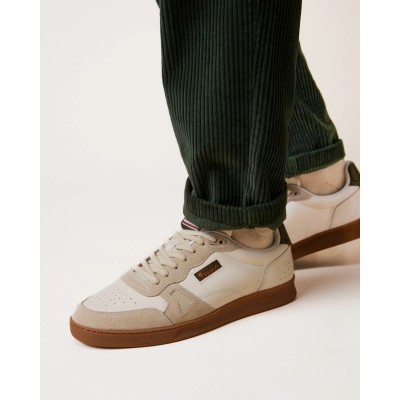 FAGUO - Baskets Commute 1 - Ecru & kaki