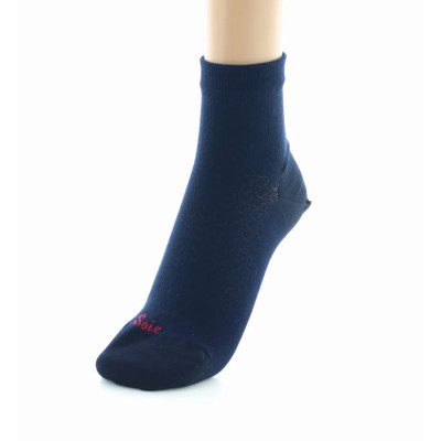 PERRIN – Socquettes Femme en Soie Naturelle – Marine