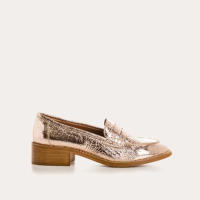 Reqins - Mocassins Joya - Rose Métallique
