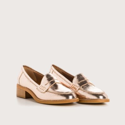 Reqins - Mocassins Joya - Rose Métallique