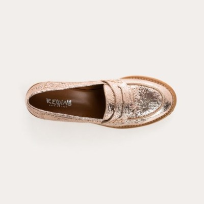 Reqins - Mocassins Joya - Rose Métallique
