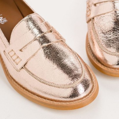 Reqins - Mocassins Joya - Rose Métallique