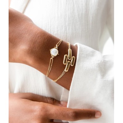Bracelet Runica Acier doré, Marque Zag Bijoux | Bijoux Totem