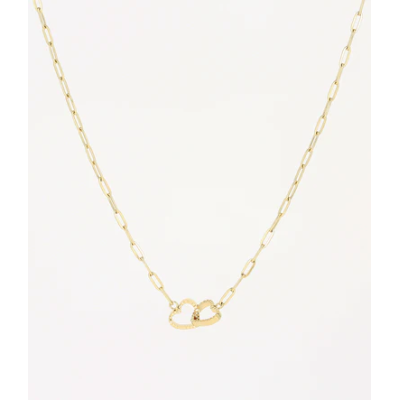 Collier Heart acier doré, Marque Zag Bijoux | Bijoux Totem